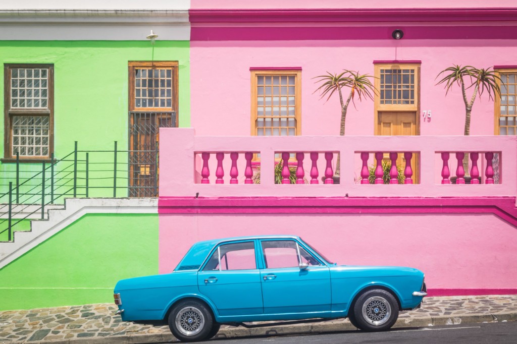 Colourful Cape Town street facades